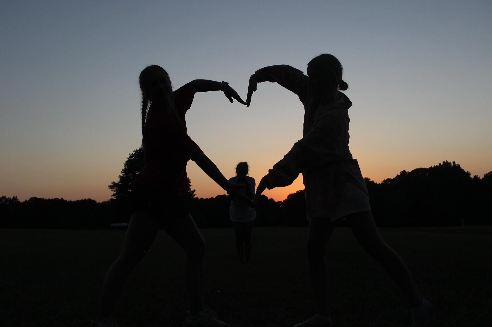 Swamp Camp Heart Sunset