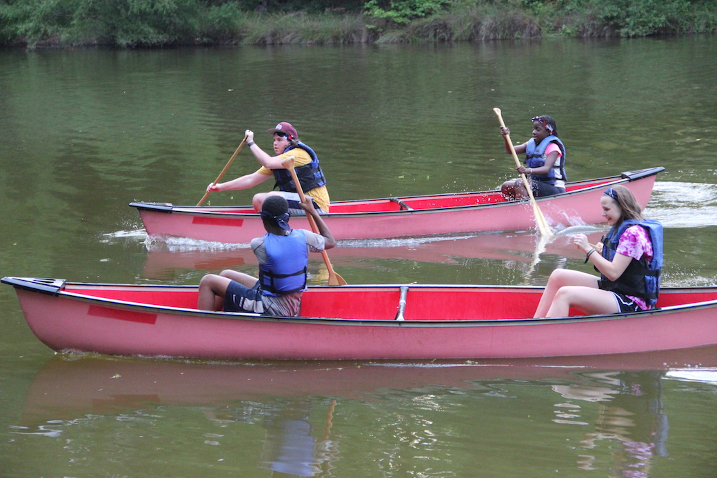 Canoe Races at Swamp Camp